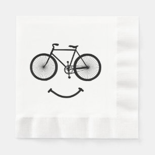 Fahrrad und Lächeln T-Shirt Fahrradfahren T-Shirt  Serviette
