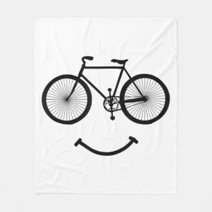 Fahrrad und Lächeln T - Shirt Radfahren Tee Shirt Fleecedecke