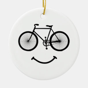 Fahrrad und Lächeln T - Shirt Radfahren Tee Shirt Keramik Ornament