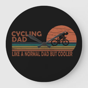 Fahrrad Vater wie ein normaler Vater, aber cooler Große Wanduhr
