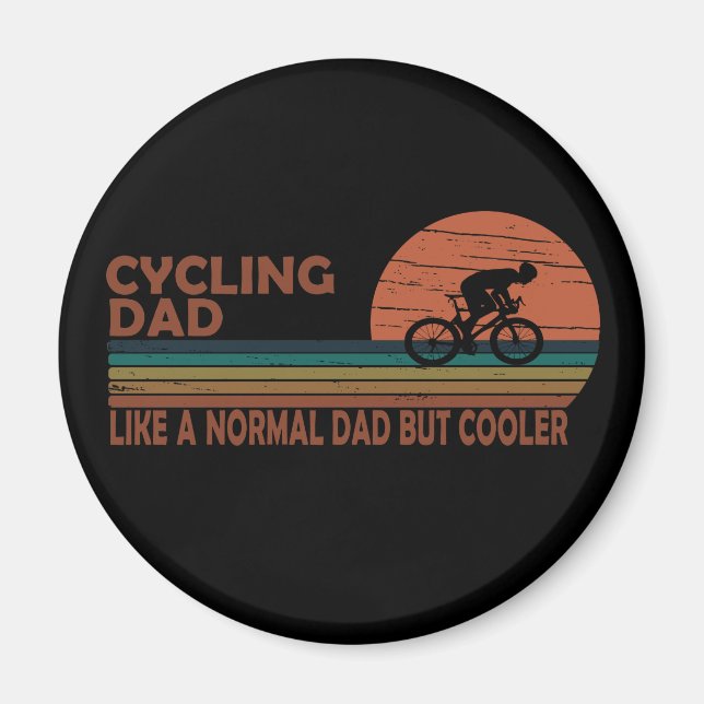 Fahrrad Vater wie ein normaler Vater, aber cooler Magnet (Vorne)