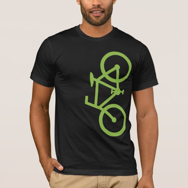 Fahrrad, vertikale Silhouette, Limoner Entwurf T-Shirt (Vorderseite)