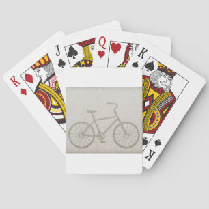 Fahrrad-Vintages Sport-FriedensLiebe-Schicksal Spielkarten