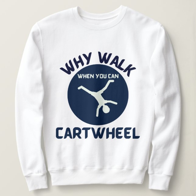 Fahrrad, warum gehen, wenn Sie das Auto blau Sweatshirt (Design vorne)