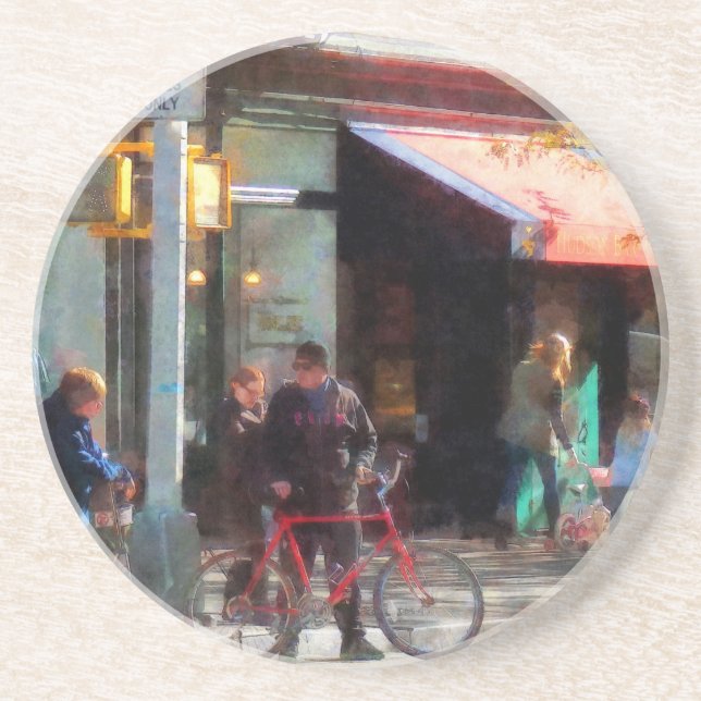 Fahrrad-Weg Getränkeuntersetzer (Vorne)
