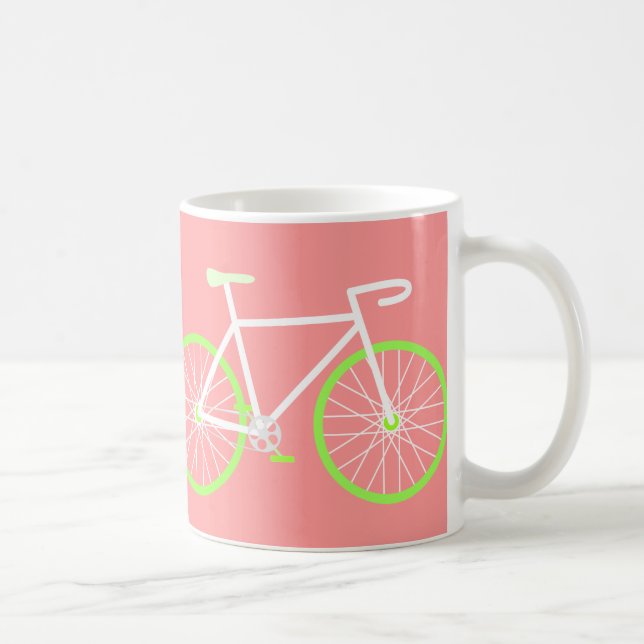 Fahrrad weiß u. grün kaffeetasse (Rechts)