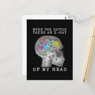 Fahrrad, wenn der Arzt eine Röntgenaufnahme meines Postkarte