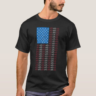 Fahrradamerikanischer Fahne 4. Juli Radfahrer T-Shirt