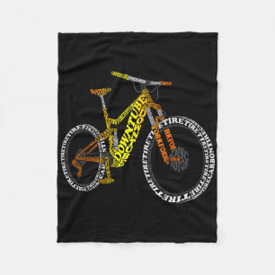 Fahrradanatomie Mountainbike MTB-Teile Lustiger Fa Fleecedecke