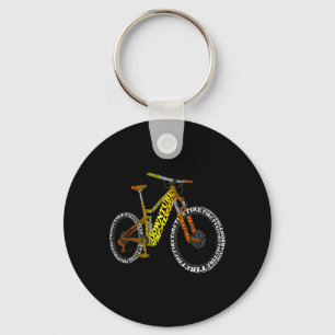 Fahrradanatomie Mountainbike MTB Teile Lustiges Fa Schlüsselanhänger