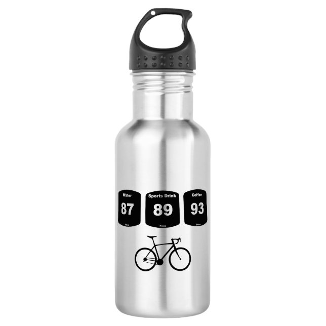 Fahrradbrennstoff: Wasser, Sportgetränk, Kaffee Edelstahlflasche (Vorderseite)