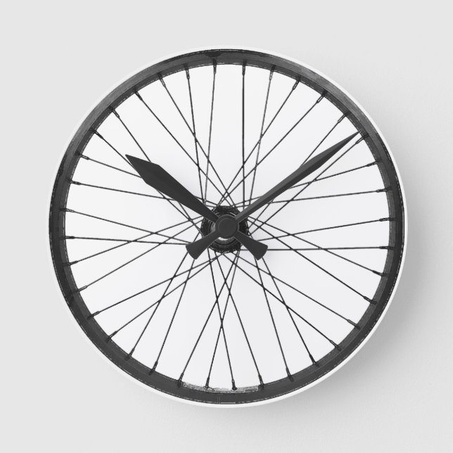 Fahrraddrahtrad Runde Wanduhr (Vorderseite)