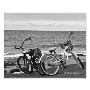 Fahrräder am Meer Fotodruck
