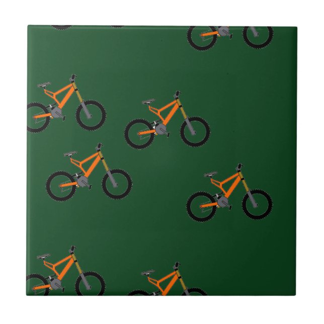 Fahrräder auf grün fliese (Vorderseite)