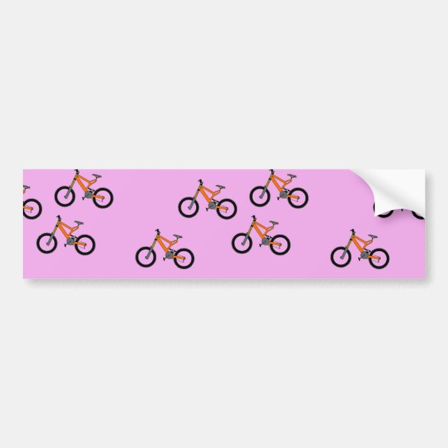 Fahrräder auf rosa autoaufkleber (Vorne)