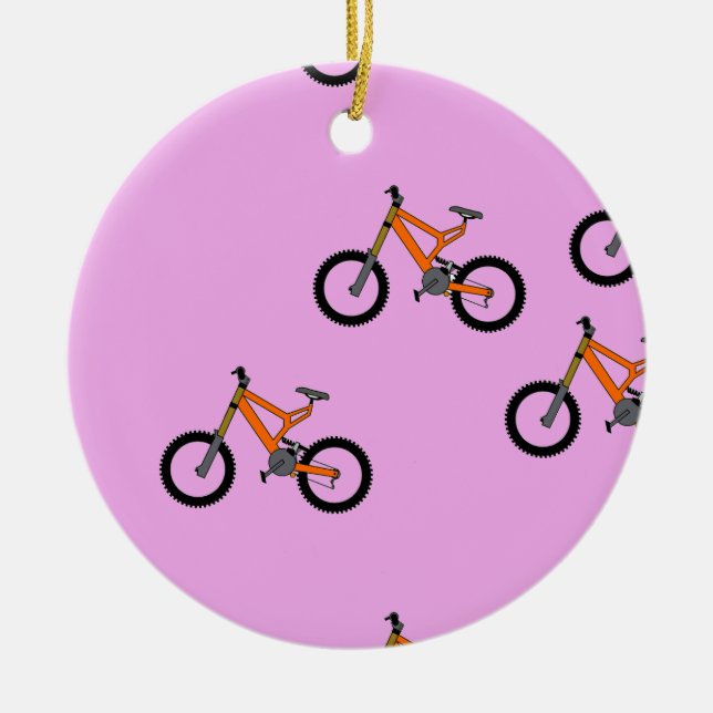 Fahrräder auf rosa keramik ornament (Vorne)