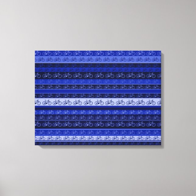 Fahrräder blaue Streifen zieren Leinwanddruck (Vorderseite)