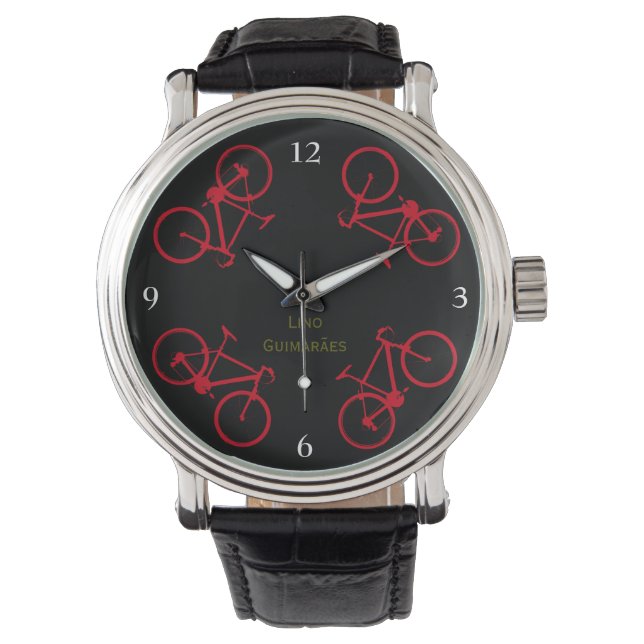 Fahrräder . die Fahrstunde Armbanduhr (Vorderseite)