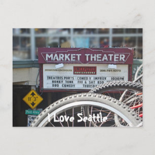 Fahrräder im Theater Postkarte