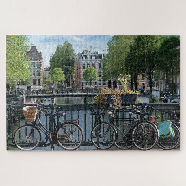 Fahrräder in Amsterdam. Jigsaw Puzzle (Horizontal)