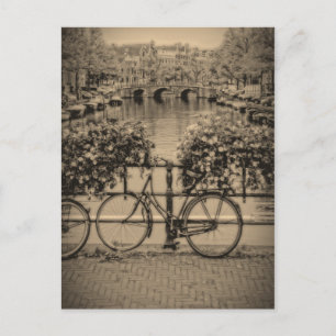 Fahrräder & Kanale - Classic Amsterdam - Postkarte
