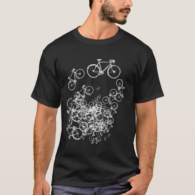 Fahrräder mit cooler Briefmarke T-Shirt (Vorderseite)