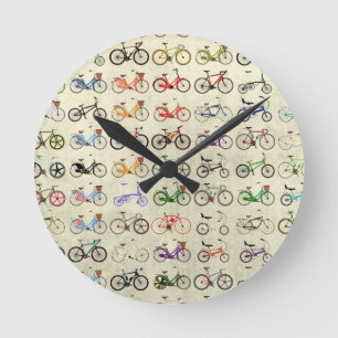 Fahrräder Runde Wanduhr