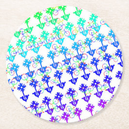 Fahrräder und Blume Papier Untersetzer