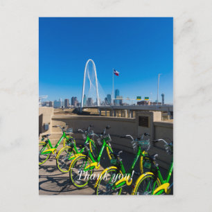 Fahrräder und Dallas Postkarte