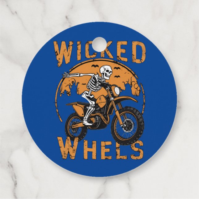 Fahrräder und Geisterstrasse Geschenkanhänger (Rückseite)