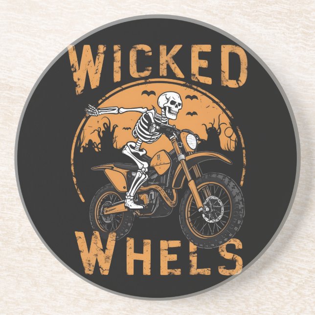 Fahrräder und Geisterstrasse Getränkeuntersetzer (Vorne)