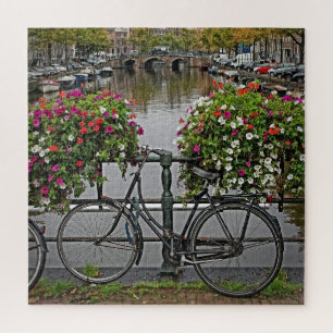 Fahrräder und Kanäle in Amsterdam - 20x20 676 pc Puzzle