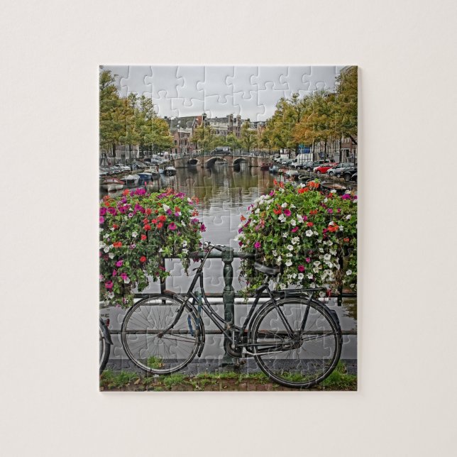 Fahrräder und Kanäle in Amsterdam - 8x10 - PC 110 Puzzle (Vertikal)