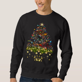 Fahrräder Weihnachtsbaum Lichter Feiertags-Fahrrad Sweatshirt