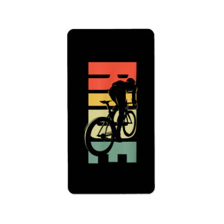 Fahrradfahren Adressaufkleber