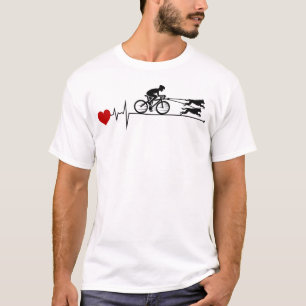 Fahrradfahren DogScooting Dog Sport Bike Fahrrad T-Shirt