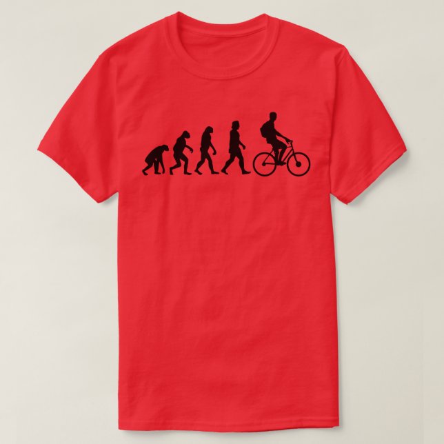 Fahrradfahren Evolution T-Shirt (Design vorne)