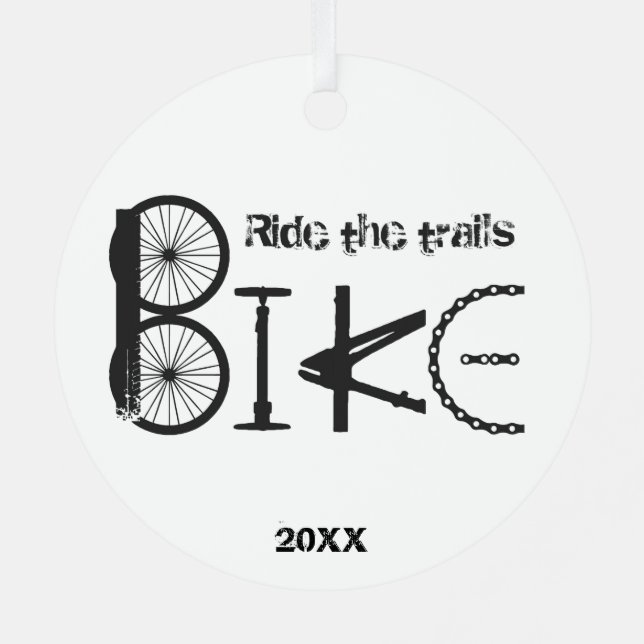 Fahrradfahren Graffiti Inspiration Zitat Ornament Aus Metall (Rückseite)