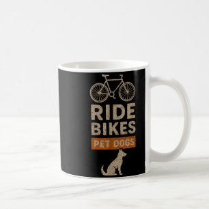 Fahrradfahren Hunde Liebhaber Illustration Kaffeetasse