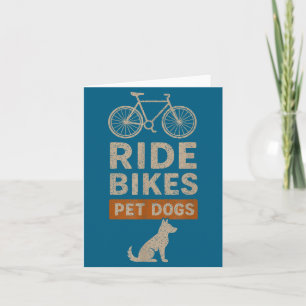 Fahrradfahren Hunde Liebhaber Illustration Karte