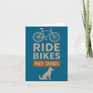 Fahrradfahren Hunde Liebhaber Illustration Karte