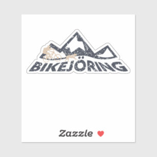 Fahrradfahren, Hundeschlitten, Outdoorsport mit Hu Aufkleber