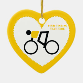 Fahrradfahrer fahren nach seinem Brauch Keramikornament