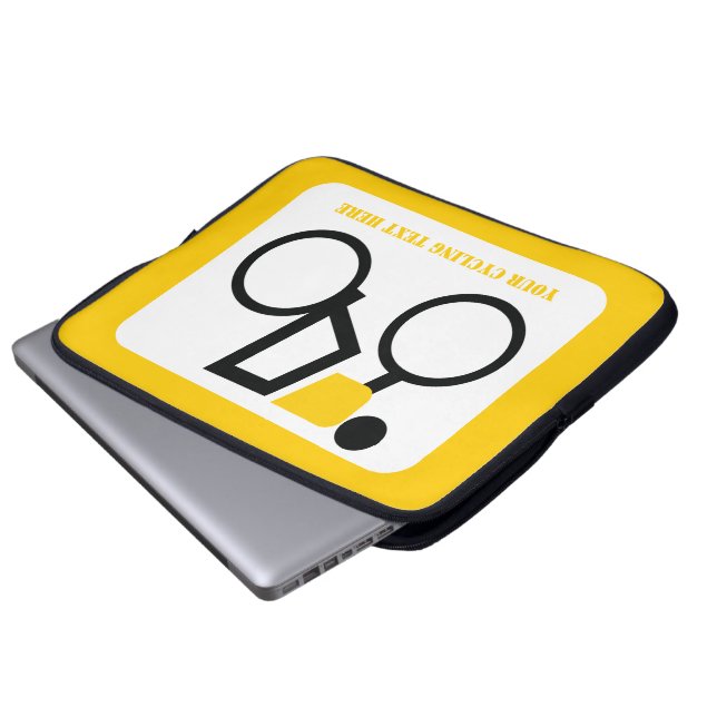 Fahrradfahrer fahren nach seinem Brauch Laptopschutzhülle (Vorne Knopf)