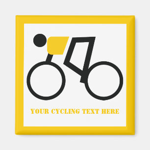 Fahrradfahrer fahren nach seinem Brauch Magnet