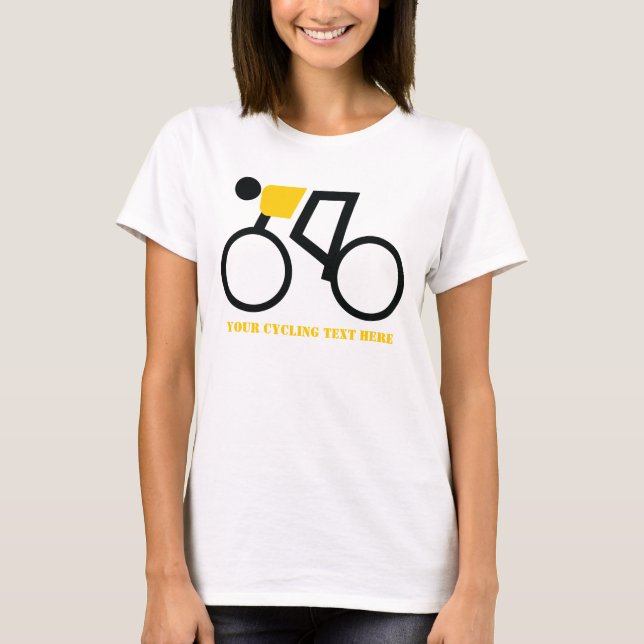 Fahrradfahrer fahren nach seinem Brauch T-Shirt (Vorderseite)