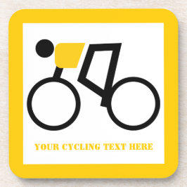 Fahrradfahrer fahren nach seinem Brauch Untersetzer