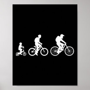 Fahrradfahrer Fahrrad Radfahren Mountainbike-Evolu Poster