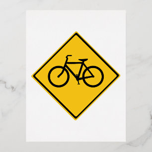 Fahrradfahrer Folien Feiertagspostkarte