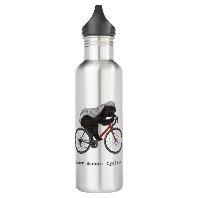 Fahrradfahrer Honey Badger Edelstahlflasche (Links)